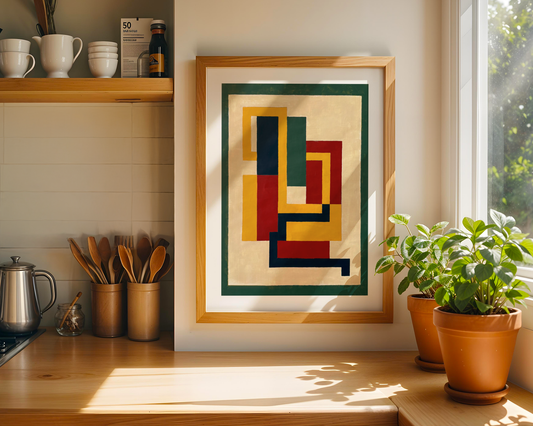 Equilibrium in Green & Red Art Print