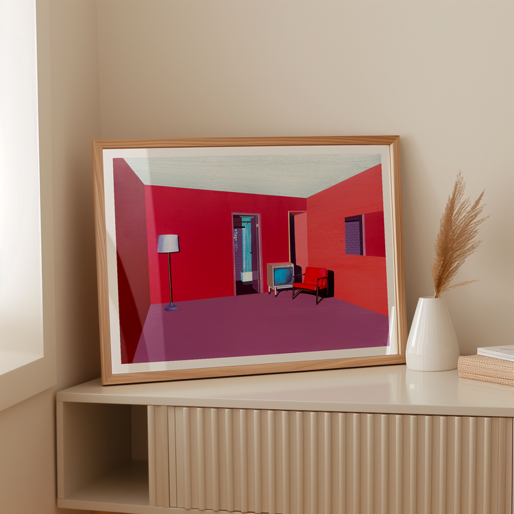 Motel Magenta Art Print