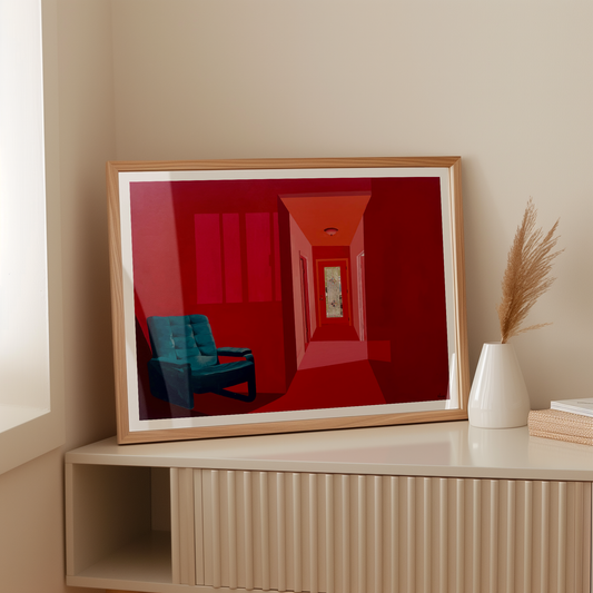 Red Evening Art Print