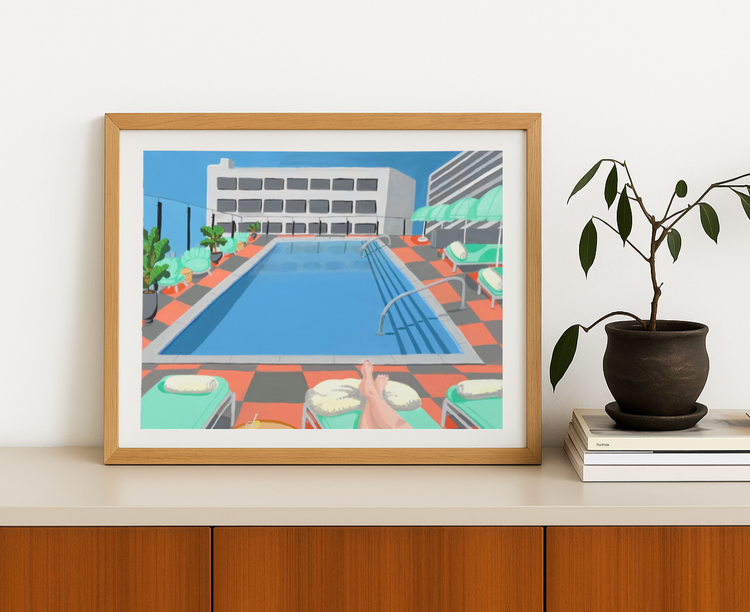 Hot City, Cool Waters Art Print