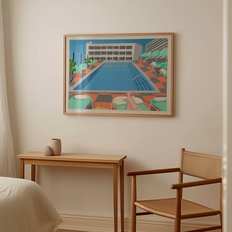 Hot City, Cool Waters Art Print