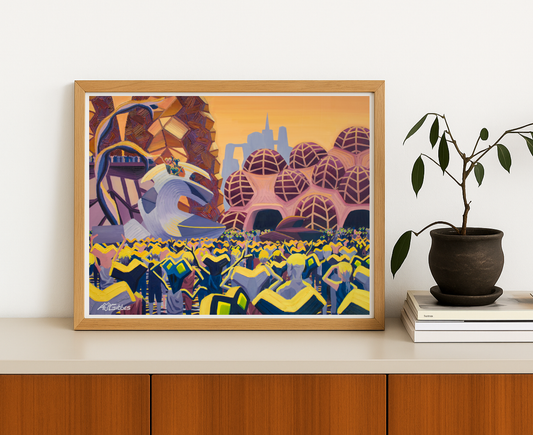 At the Procession for the New President Trio Art Print