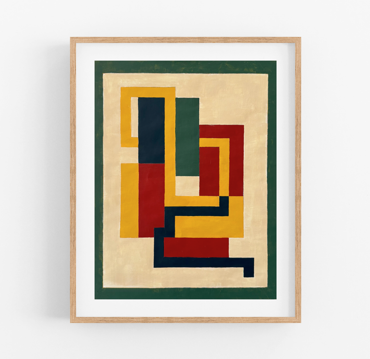 Equilibrium in Green & Red Art Print
