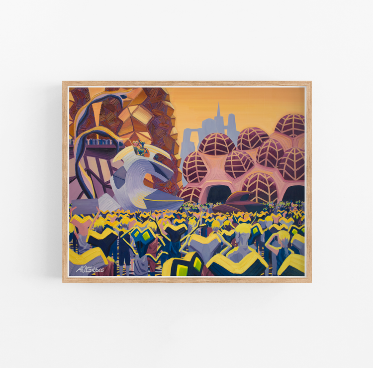 At the Procession for the New President Trio Art Print