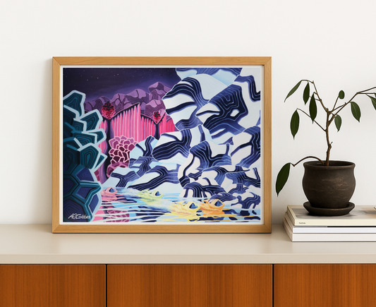 Cross-Country Boat Race Art Print