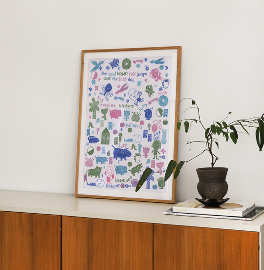 Summer Stamps Art Print