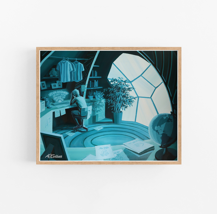 Learning How to Read Alien Text Art Print