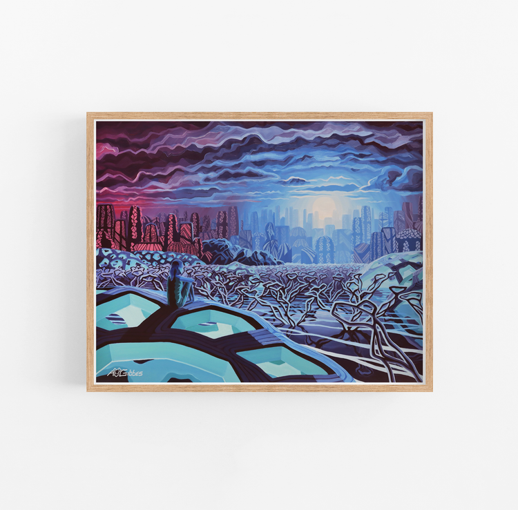 Outside the City of Harennon, Sitting on a Water Canopy Art Print