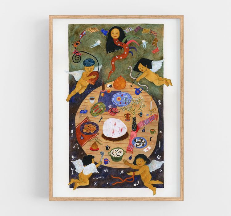 Cherub Dinner Art Print