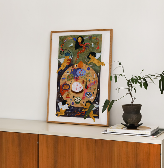 Cherub Dinner Art Print