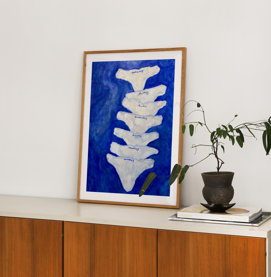 nothing but the glue of postage stamps Art Print