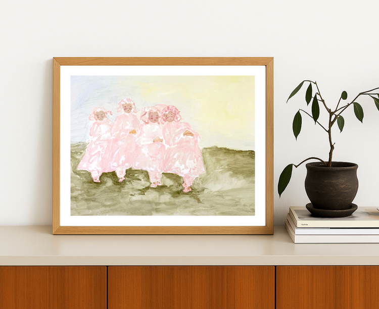 If I paint your nails, will you braid my hair? Art Print