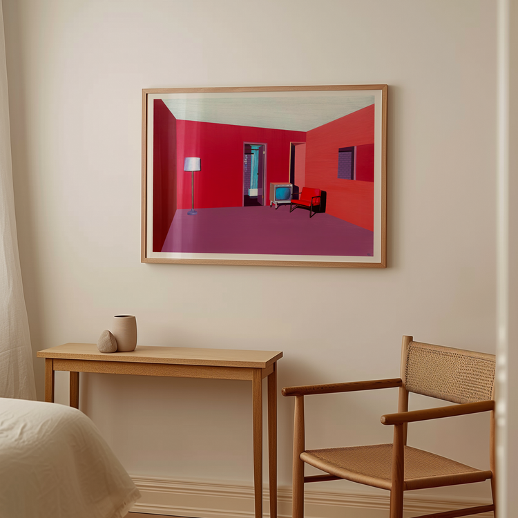 Motel Magenta Art Print