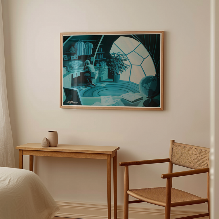 Learning How to Read Alien Text Art Print