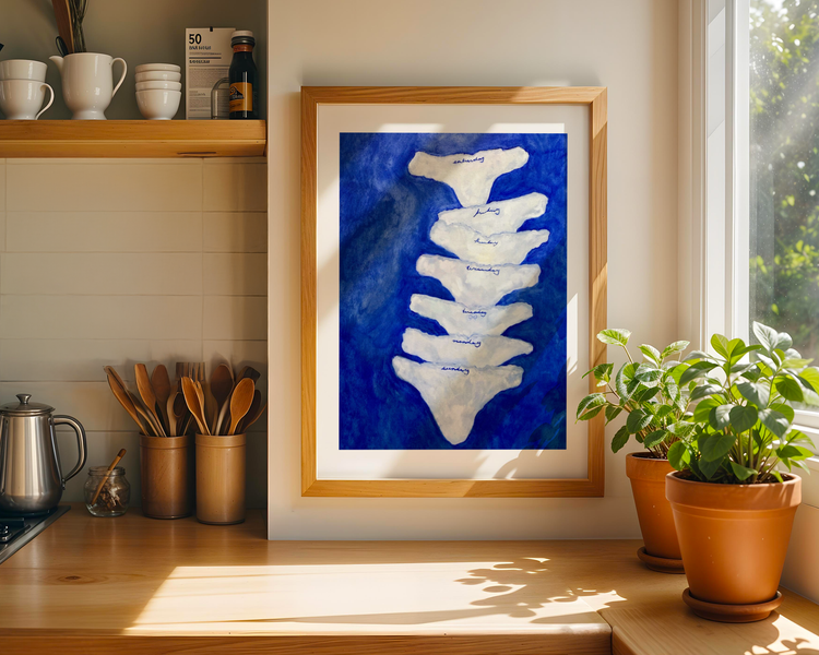 nothing but the glue of postage stamps Art Print