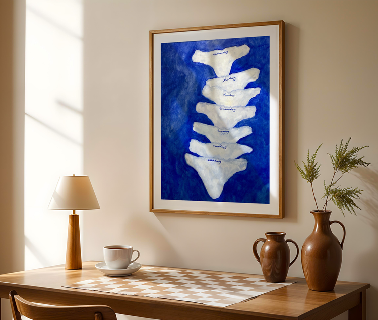 nothing but the glue of postage stamps Art Print