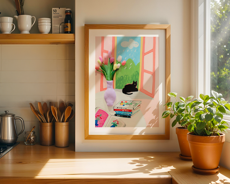 My Black Cat Art Print