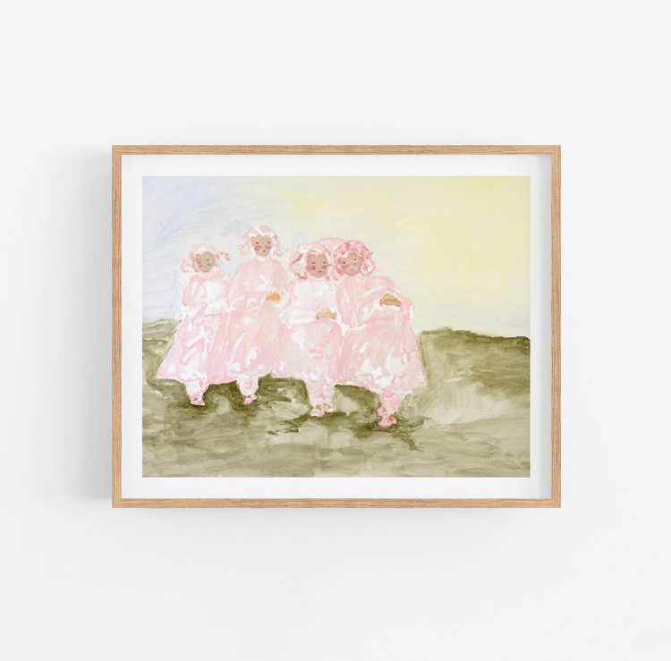 If I paint your nails, will you braid my hair? Art Print