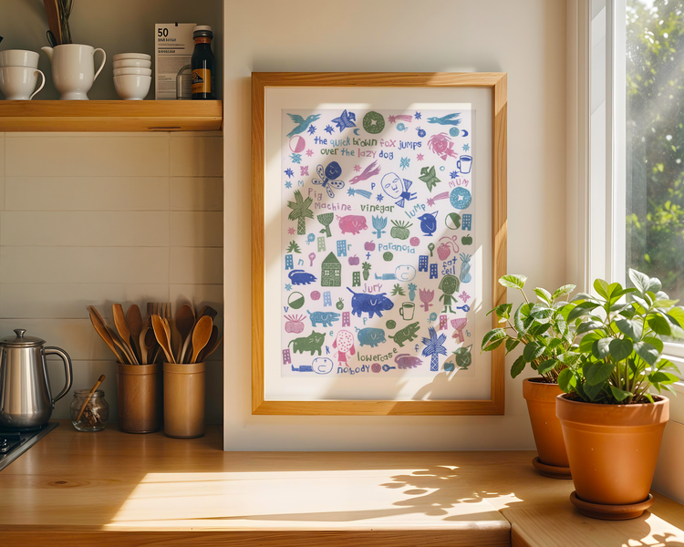 Summer Stamps Art Print