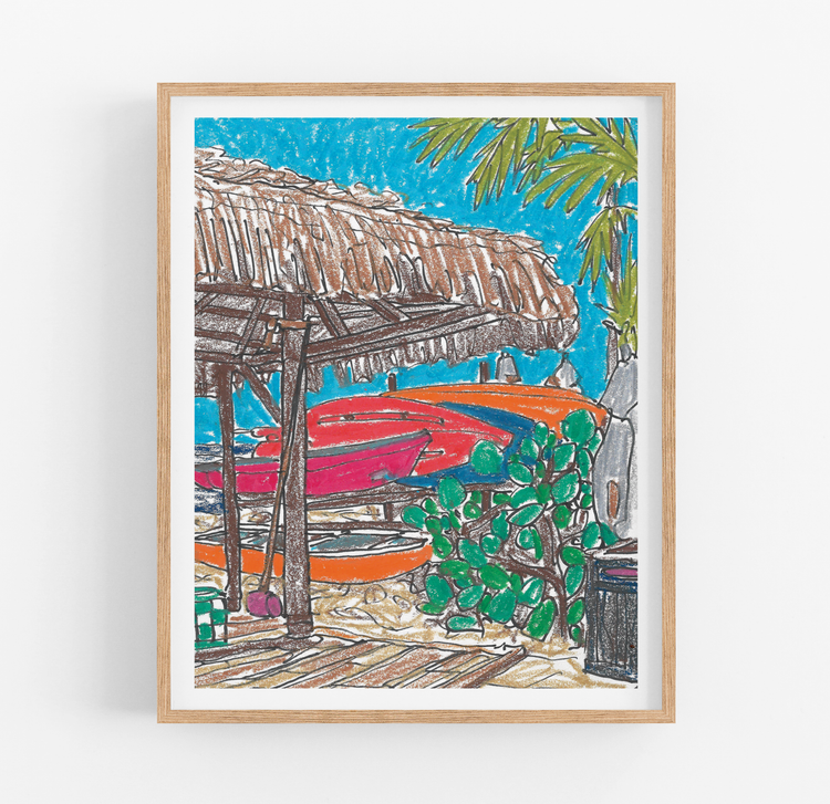 3 Print Wall Art Set - Beach by Anastasia Grigoryeva