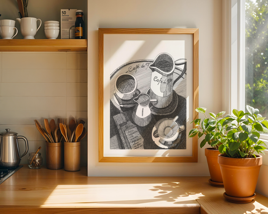 Cafe Moments 1 Art Print