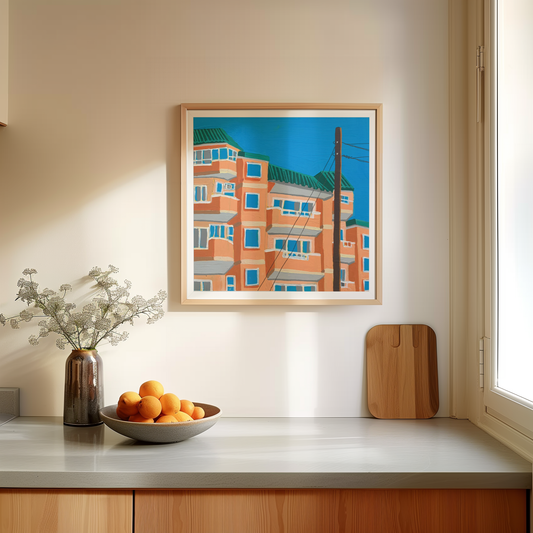 Return to Peach City Art Print