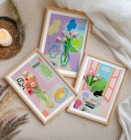Triplet Wall Art Set - Esther Kim