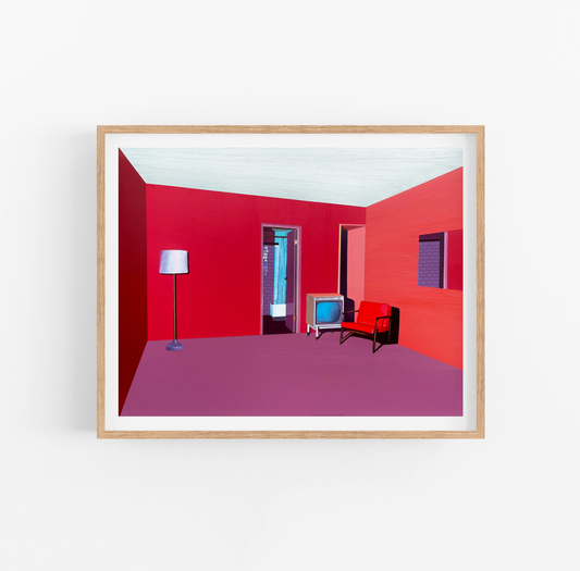 Motel Magenta Art Print