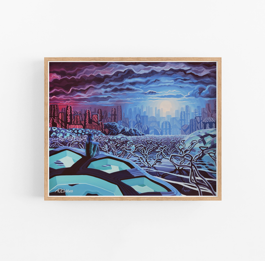 Outside the City of Harennon, Sitting on a Water Canopy Art Print