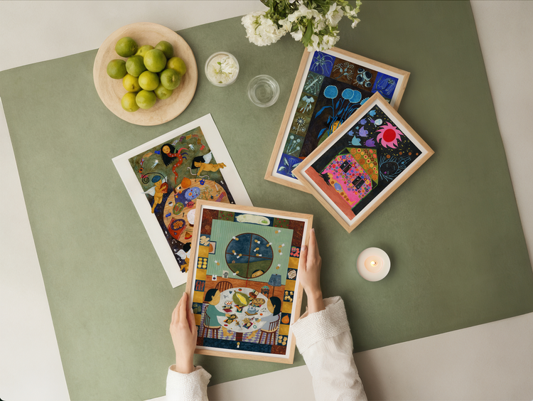 Cherub Dinner Art Print