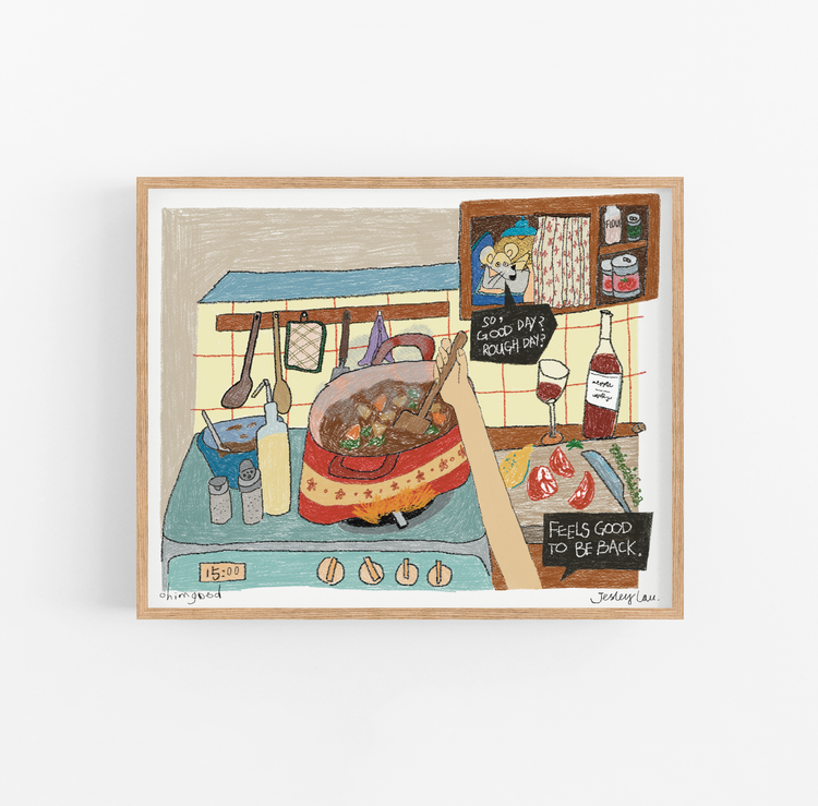 Feels good to be back Art Print