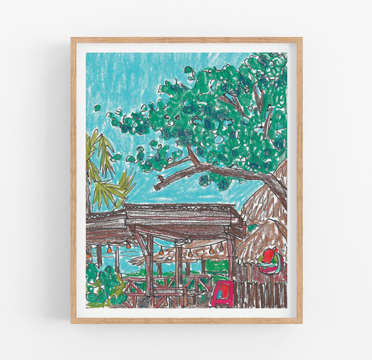 Beach Cafe Art Print