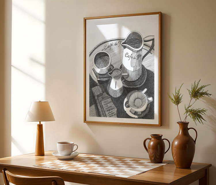 Cafe Moments 1 Art Print