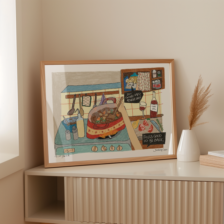 Feels good to be back Art Print